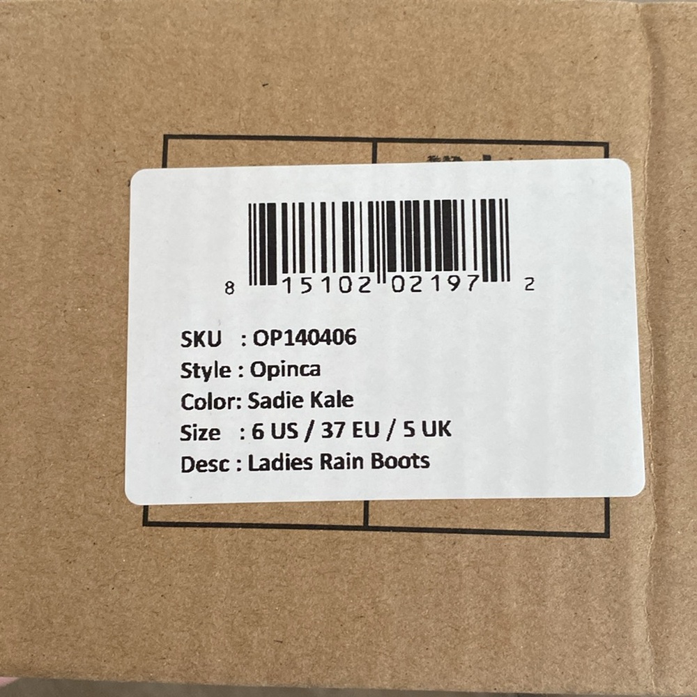 NIB [Roma] Opinca Rubber Lace Up Waterproof Tall Rain Boots Gray Women's Size 6 - Picture 6 of 6